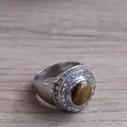 خاتم رجالي عين النمر   ألماس طبيعي