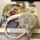 مروحة رقبة قابلة لاعادة الشحن ذات 5 سرعات باللون الابيض