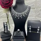 طقم زركون تصميم ألماس جودة عالية هدية قيمة