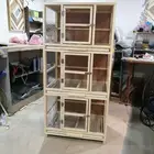 قفص حمام 3 دور مع أدرج نظافه