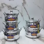 طقم قدور مصرية السيف الذهبي 5 قطع لامع