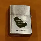 ولاعه ZIPPO الامريكيه اصليه عليها خريطه السعوديه