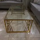 طاولة قهوه كبيره ومدخل استيل