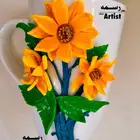 خطاط ورسام -الرسم على الاكواب والفخار - جده