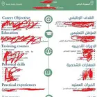 تصميم cv سيره ذاتيه احترافيه ب20 ريال فقط