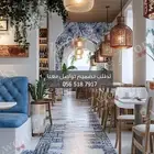 تصميم ديكور مطعم فطور و كوفي بطراز يوناني