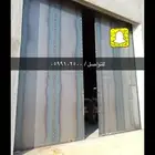 ابواب كبيرة سحب حديد استيل زجاج