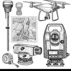 فريق مساحة GPS مع Total Station جاهز للعمل
