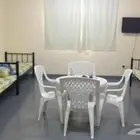 تجهيز سكن عمال وموظفين سرير حديد دورين مفارش دواليب مراتب