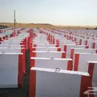 حواجز خرسانيه وزينة حدائق مناهيل مصدات قواعد اناره