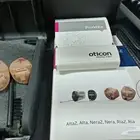 سماعات اذن طبية oticon مع ريموت كنترول نظيفة جدا