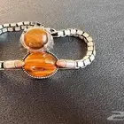 طقم خاتم واسورة بحجر عين النمر