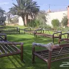 كراسي حديد خارجية جلسات مراكيز احواش استراحات شاليهات