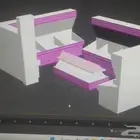ديكور محل خضراء كامل للبيع خشبي