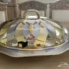 صحن كوزى بيضاوى بالغطاء 4 مقاس ذهبى وفضى