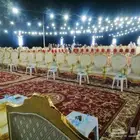 تاجير خيام اوروبيه وبيوت شعر اسود وابيض كنب ملكي كراسي احمر
