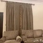 طقم كنب أمريكي من مفروشات المنزل Habitat 6 اشخاص مع الستائر