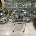 سخان كوزى بيضاوى بالتروللي بحامل الغطاء فضى