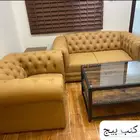 كنب مكتبي جديدة جلد فخم (طقم كنبات موجود جاهز كل الوان)