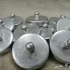 مغارف معدن و أغطية اباريق معدن ختم واحد و فناجيل