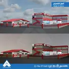 تصميم داخلي و خارجي مجمع صيانة سيارات