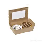 علب كرافت بني _علب بنافذة _علب طعام