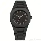 ساعة كوارتز رياضية من السيليكون باللون الأسود للرجال