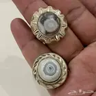 خاتمين عقيق حجرين توام فضه مختلفه بالشكل