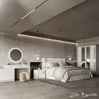 خصومات نارية غرفة نوم فاخرة لون ابيض