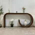 طاولة مدخل كونسول بني خشبي