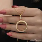 سلسل من الفضه عيار 925 مطلي ذهب تصميم تركي