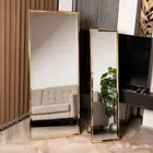 مرايا فضي وذهبي ثلاث احجام اطراف ستيل سعر جمله