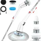 فرشاة تنظيف كهربائية دوارة 360 درجة لاسلكية مع 5 رؤوس
