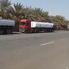 تريلة صهريج ماء للأيجار الشهري