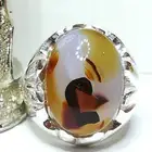 خاتم عقيق يماني طبيعي وألوان طبيعيه طبيعيه