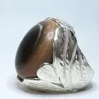 خاتم عقيق سليماني ضخم بالحجم مميز اللون