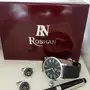 ساعة وقلم وكبك وضمان سنه من روشن