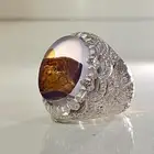 خاتم شجري جميل عقيق طبيعي لوحه فنيه راقيه