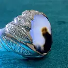 خاتم عقيق يماني طبيعيا مصور وجميل ونادر