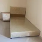 سرير خشب قماش جلد جديد