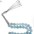 سبحة اكوامارين فضه