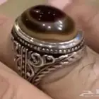 خاتم عقيق يماني بقراني فضه 990 صياغة عارف