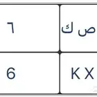 لوحة مميزه حرفين مكرر ورقم فردي 6