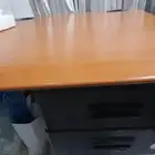مكتب خشب بهيكل حديد