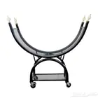 حامل حطب تصميم مميز بكفرات وشبك