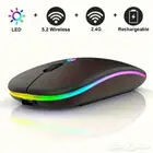 ماوس بلوتوث لاسلكي RGB صامت وقابل لإعادة الشحن - تصميم أنيق