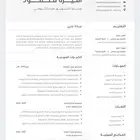 سيرة ذاتية بنظام ats بلغة عربية والانجليزية