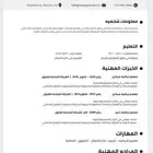 سيره ذاتيه احترافيه عربي وانقلش