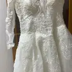 فستان عروس مع طرحه