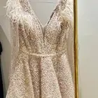 فستان وردي قصير